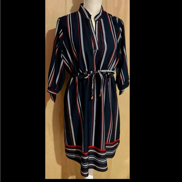 *Final Price - Last Chance* - Hint of Blush Striped Dress - EUC - Picture 2 of 6